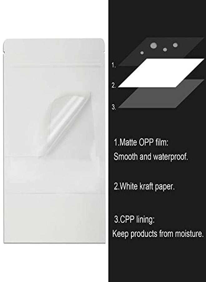 TRUE SHOP THE ULTIMATE SOLUTION FOR FOOD STORAGE - FOIL POUCH STAND-UP BAGS WITH SELF-SEALING TECHNOLOGY MATT WHITE 100 GRAM (7INCHx4INCH)(18CMx10CM) (PACK OF 100) - Image 2